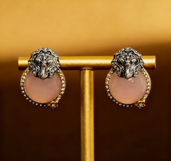 Gilded Sphinx Blush earrings