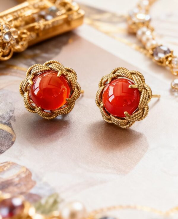 Crimson Knot Elegance earrings