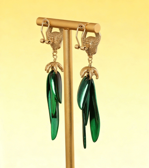 Jungle Gold Plume earrings