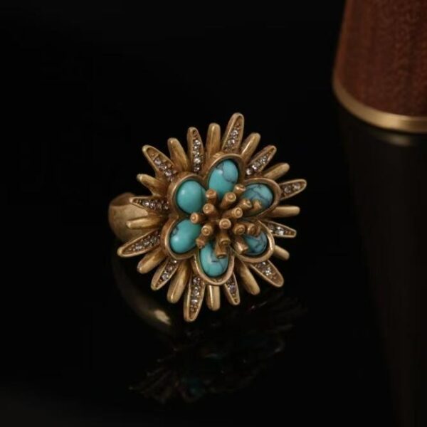 Vintage Distressed Turquoise Ring