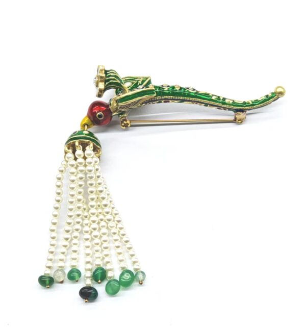 Vintage Dragon-Shaped Tassel Brooch