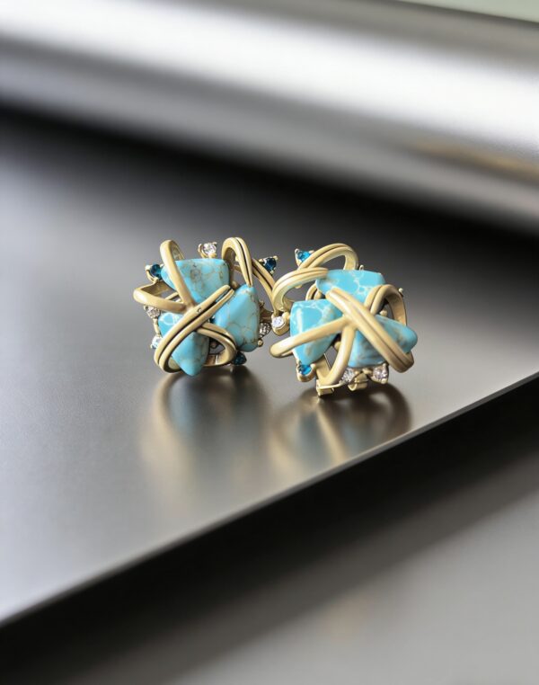 Turquoise Knotwork Studs