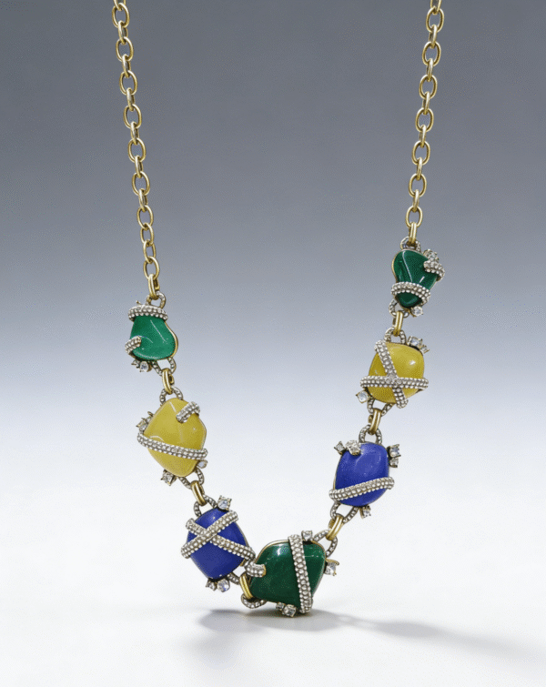 Colorful Wrapped Statement Necklace