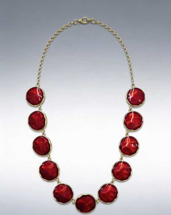Crimson Round Statement Necklace