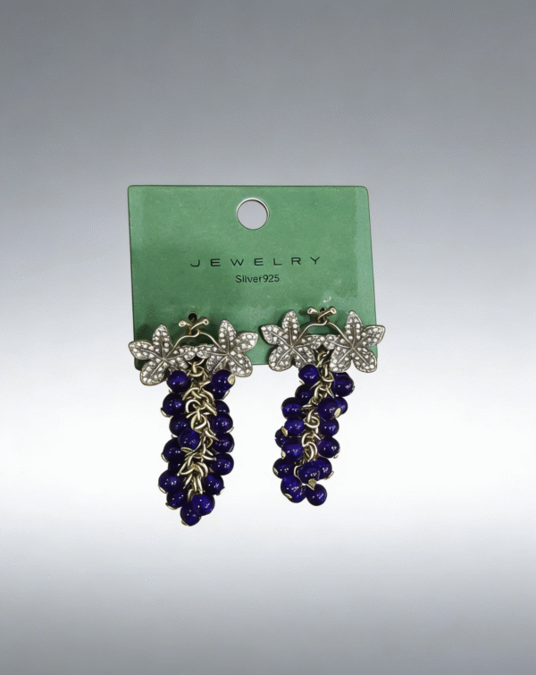 Grape Cluster Drop Earrings