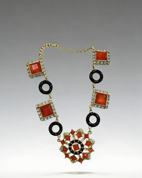 Graphic Starburst Statement Necklace