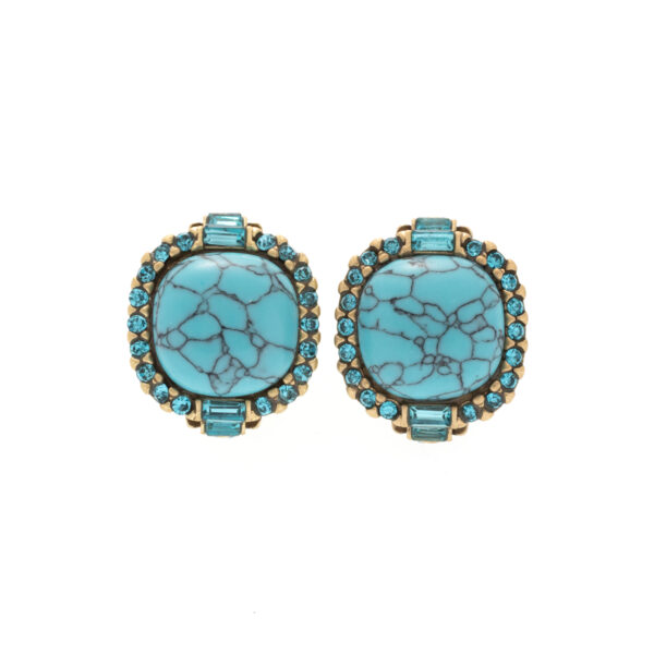 Vintage Natural Turquoise Earrings