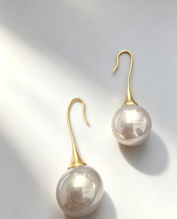 Minimalist Faux Pearl Drop Earrings