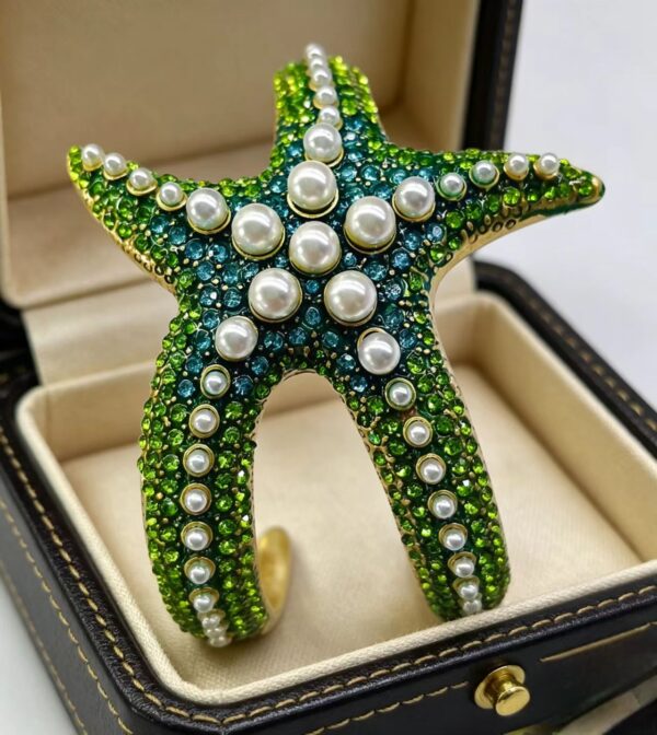Vintage Starfish Open Cuff Bracelet