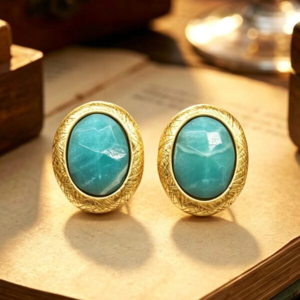 Cool-Tone Amazonite Blue Earrings